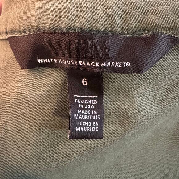 White House Black Market WHBM Pret Lace-Up Back Casual Jacket Sage Green Size 6 - Picture 6 of 8